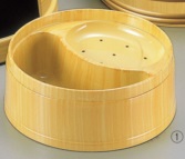 【代引不可】DX石けんBOX  白木塗  5-1278-1 φ220*H78(mm)