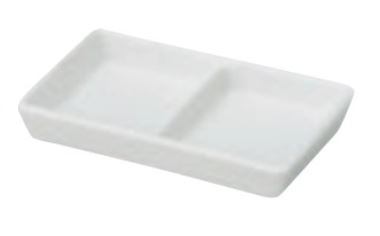業務用 白磁 皿 スタック二品皿[117×71×25]