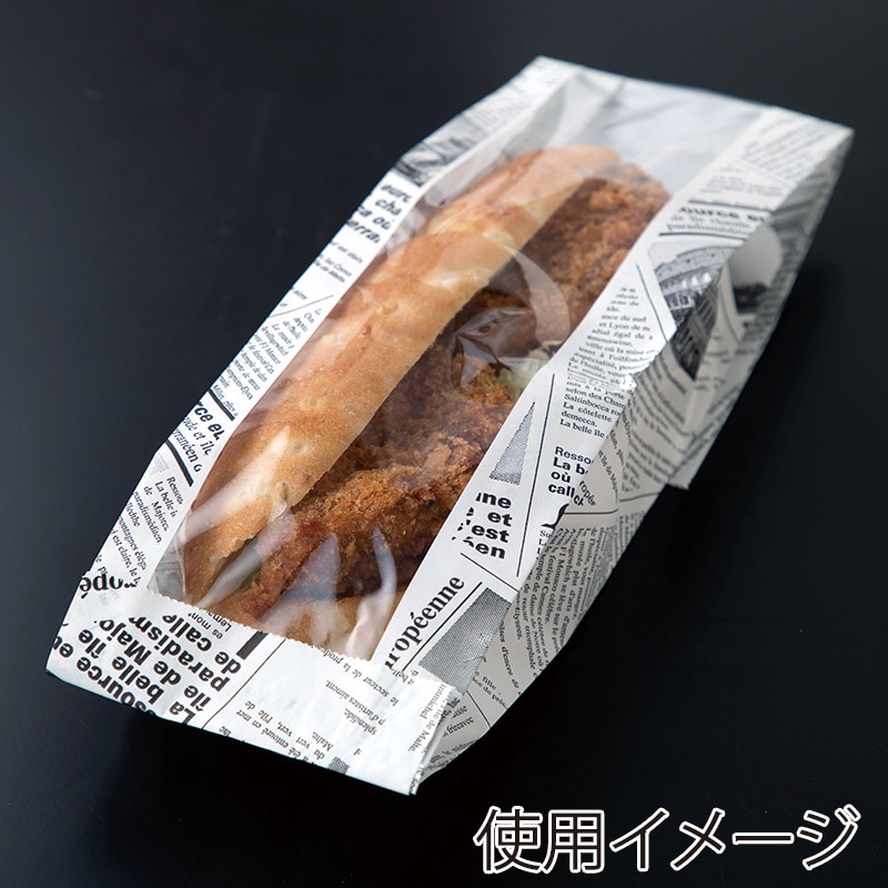【業務用】【パン包材】大阪ポリエチレン販売　No.62 カスクートフィッセル(ヨーロピアン柄)　5787　80(マチ45)×375+18　1000枚入り