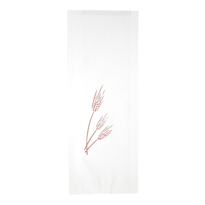 【業務用】【パン包材】大阪ポリエチレン販売　フランスパン紙袋 二本用 No.350(麦の穂)　5850　260(マチ60)×655+18　200枚/ケース×2ケース