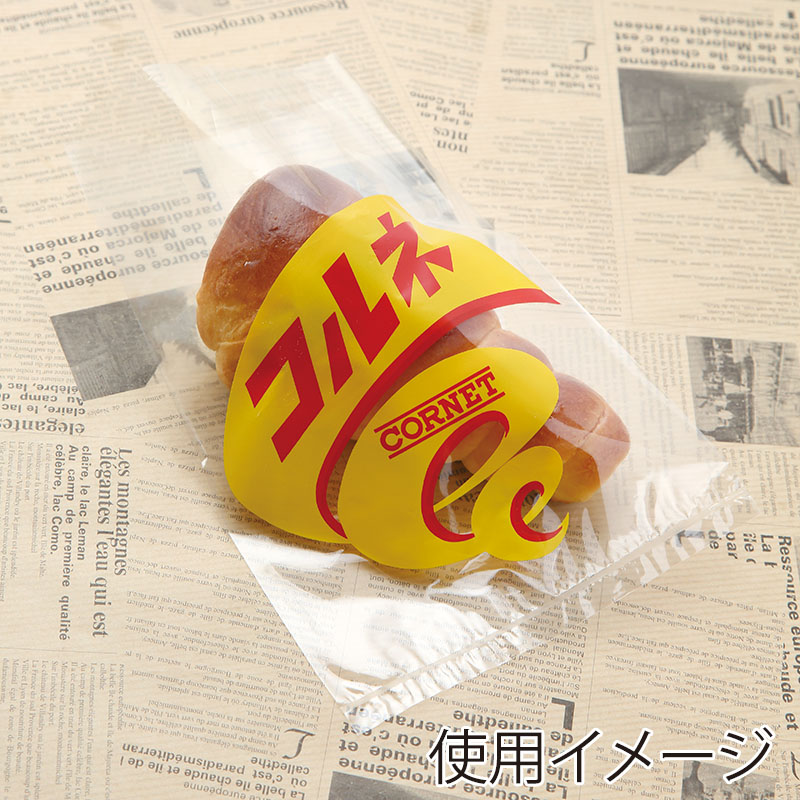 【業務用】【パン包材】大阪ポリエチレン販売　レトロ調 No.76 コルネ　6190　IP0.025×130×190　1000枚/ケース×3ケース