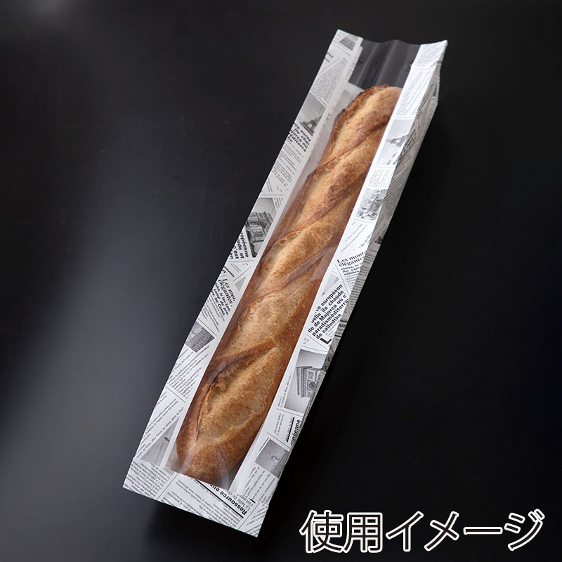 【業務用】【パン包材】大阪ポリエチレン販売　フランスパン保存袋　No.101ラミ・ヨーロピアンフェネット　6350　115(マチ70)×545+18 窓付　1000枚入り