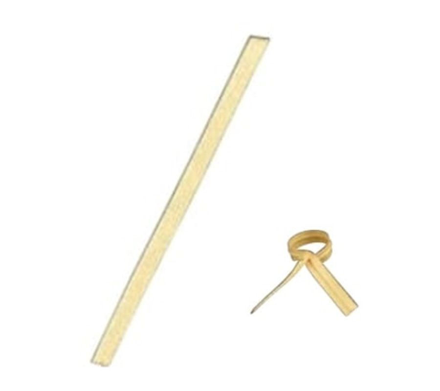 【業務用】【パン包材】大阪ポリエチレン販売　ビニタイ和紙　6550　4×80mm　1000枚/ケース×5ケース