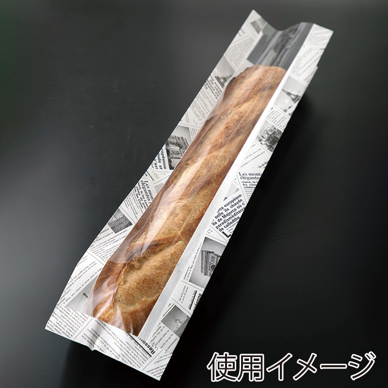 【業務用】【パン包材】大阪ポリエチレン販売　ヨーロピアンフェネット(白) No. 161(中)　6576　115(マチ70)×545+18　1000枚入り