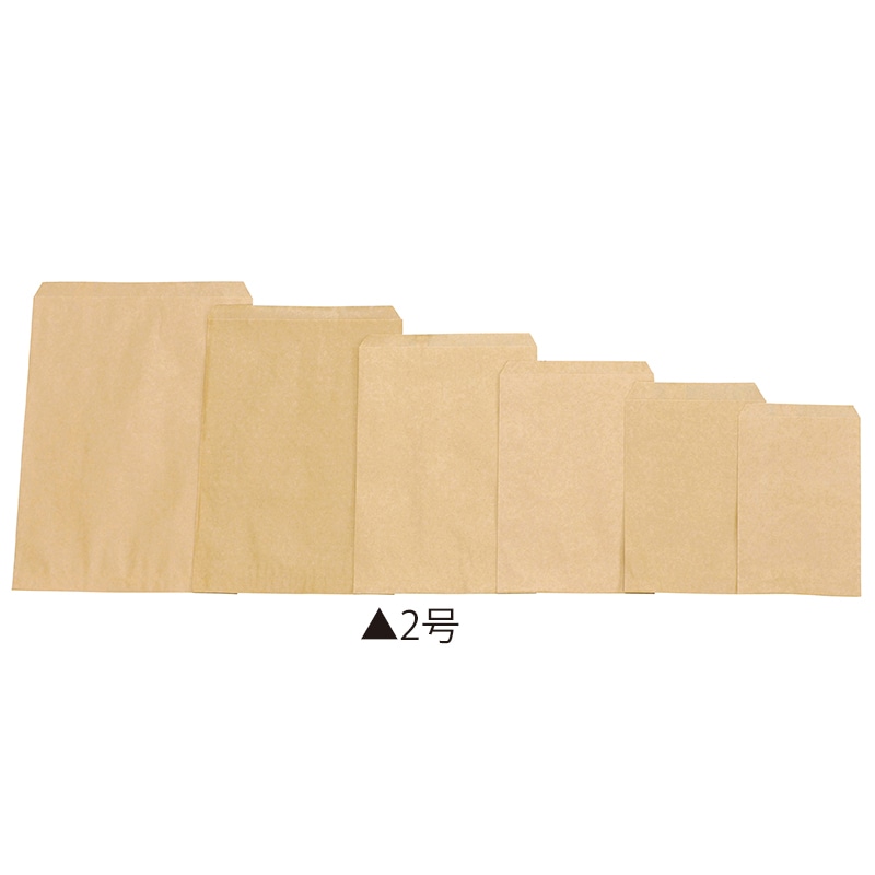 【業務用】【パン包材】大阪ポリエチレン販売　無地規格紙袋(茶) 2号　6629　180×245+15　2000枚入り