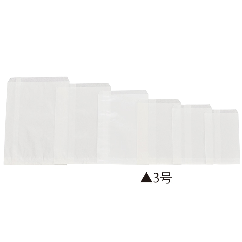 【業務用】【パン包材】大阪ポリエチレン販売　純白平袋 3号　6631　155×215+15　4000枚入り