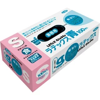 業務用　ケース販売　尚美堂　フジナップ　フジラテックスグローブ粉無 ブルーS　689800　2000枚(100枚×20箱)/ケース×3ケース
