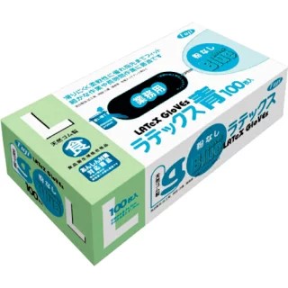 業務用　ケース販売　尚美堂　フジナップ　フジラテックスグローブ粉無 ブルーL　690000　2000枚(100枚×20箱)/ケース×3ケース