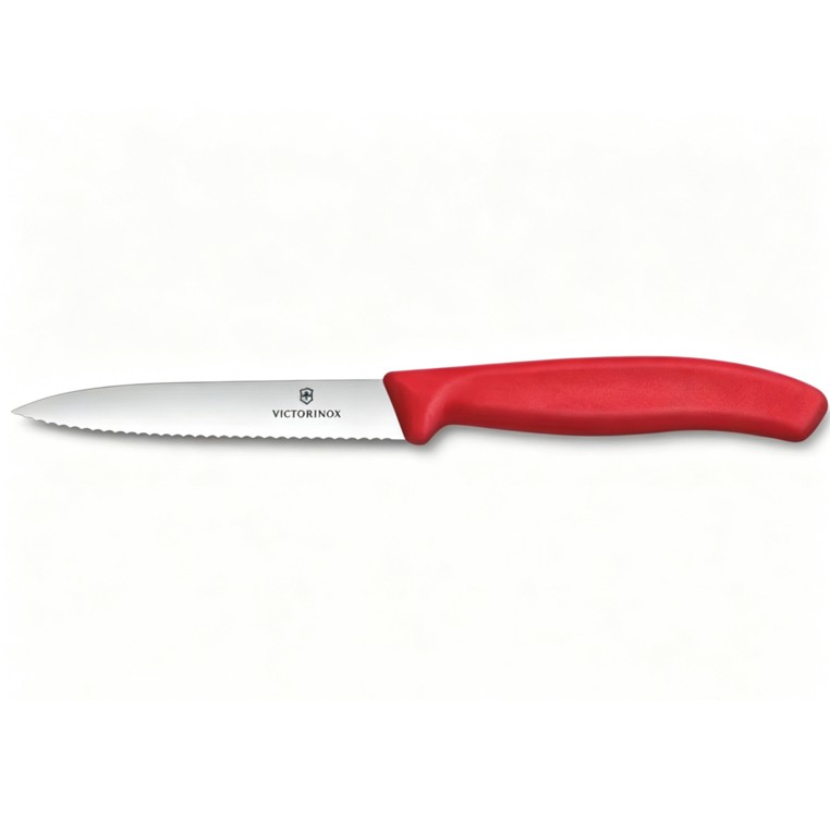 包丁・ナイフ VICTORINOX(ビクトリノックス) スイスクラシックシリーズ パーリングナイフ 波刃 10cm レッド