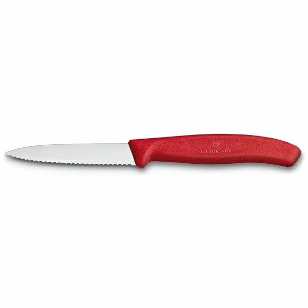 包丁・ナイフ VICTORINOX(ビクトリノックス) スイスクラシックシリーズ パーリングナイフ 波刃 8cm レッド