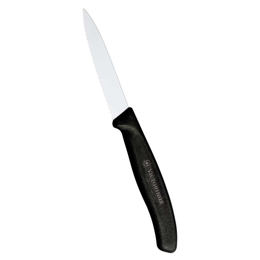 包丁・ナイフ VICTORINOX(ビクトリノックス) スイスクラシックシリーズ パーリングナイフ 波刃 8cm ブラック