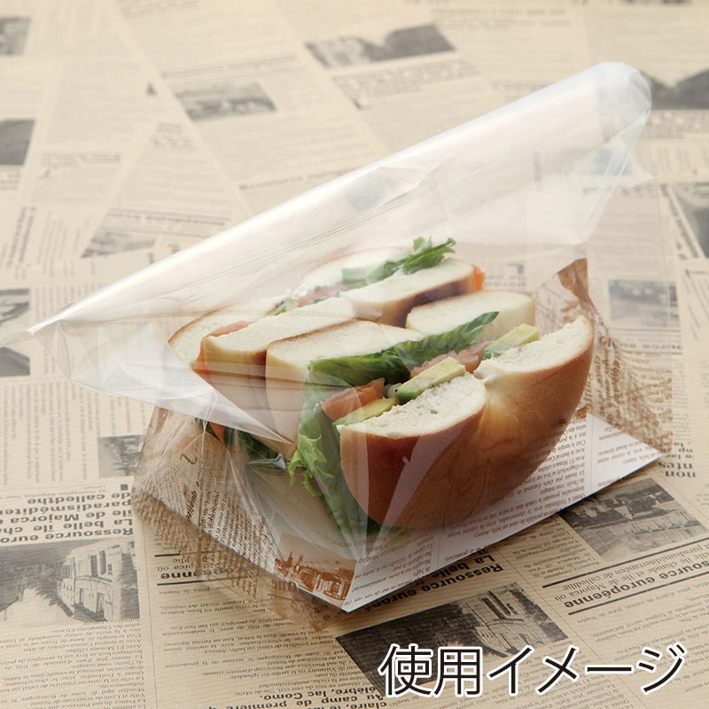 【業務用】【パン包材】大阪ポリエチレン販売　バラエティサンド　ヨーロピアン柄(袋)　7005　OP0.03×250×140　1000枚入り