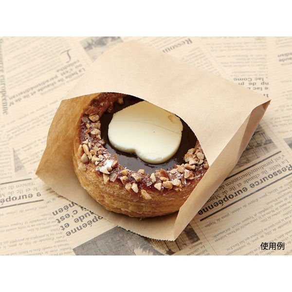 【業務用】【パン包材】大阪ポリエチレン販売　ハーフムーン無地 No.140-1(茶)　7014　90(マチ35)×(62+45)　1000枚入り
