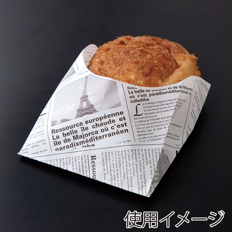 【業務用】【パン包材】大阪ポリエチレン販売　No.210 ヨーロピアンハーフムーン　7145　90(マチ35)×(62+45)　1000枚入り