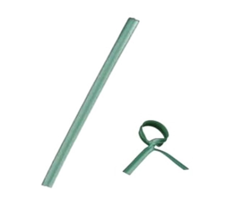 【業務用】【パン包材】大阪ポリエチレン販売　ビニタイ緑　7458　4×80mm　1000枚/ケース×12ケース