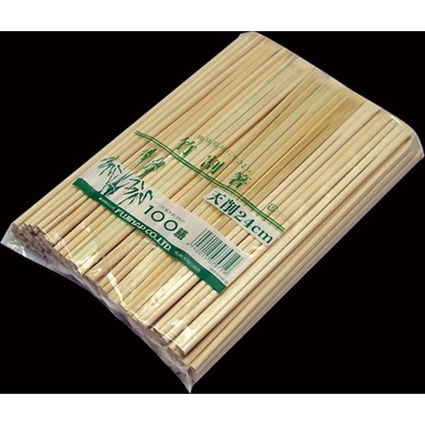 竹箸(天削)24cm　1ケース(3000膳(100膳×30袋))×4ケース【業務用箸】【使い捨てお箸】