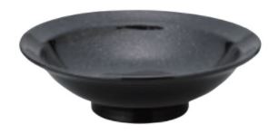 業務用 22cm 深皿 丸高台22cm深皿　黒御影[220×63]