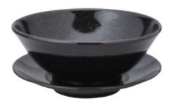 業務用 21cm  反高台21cm丼　黒御影[205×84・1250cc]受台別売