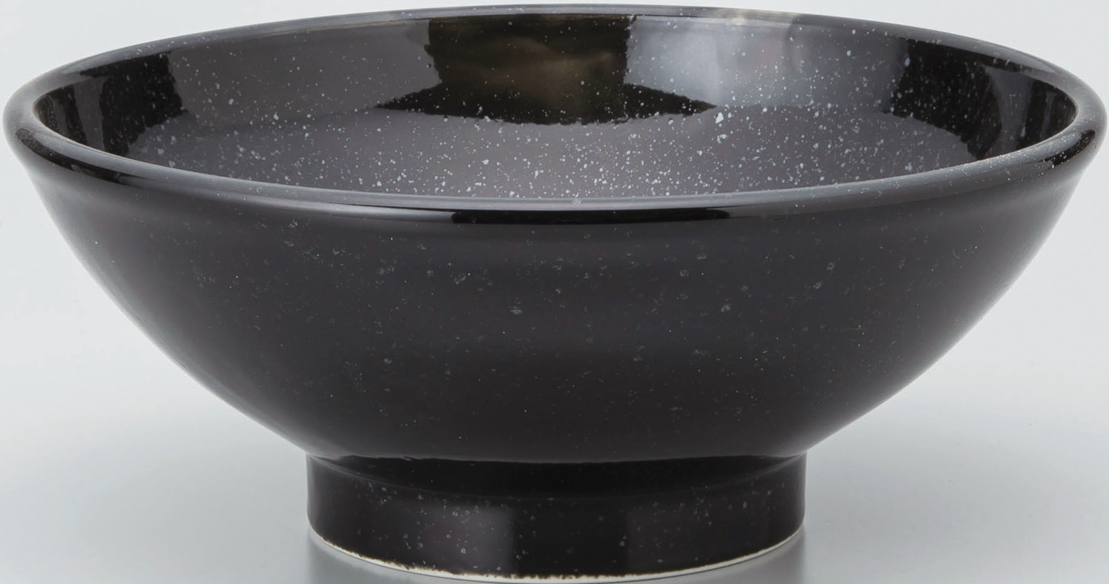 黒中華　新玉渕22cm丼 黒御影