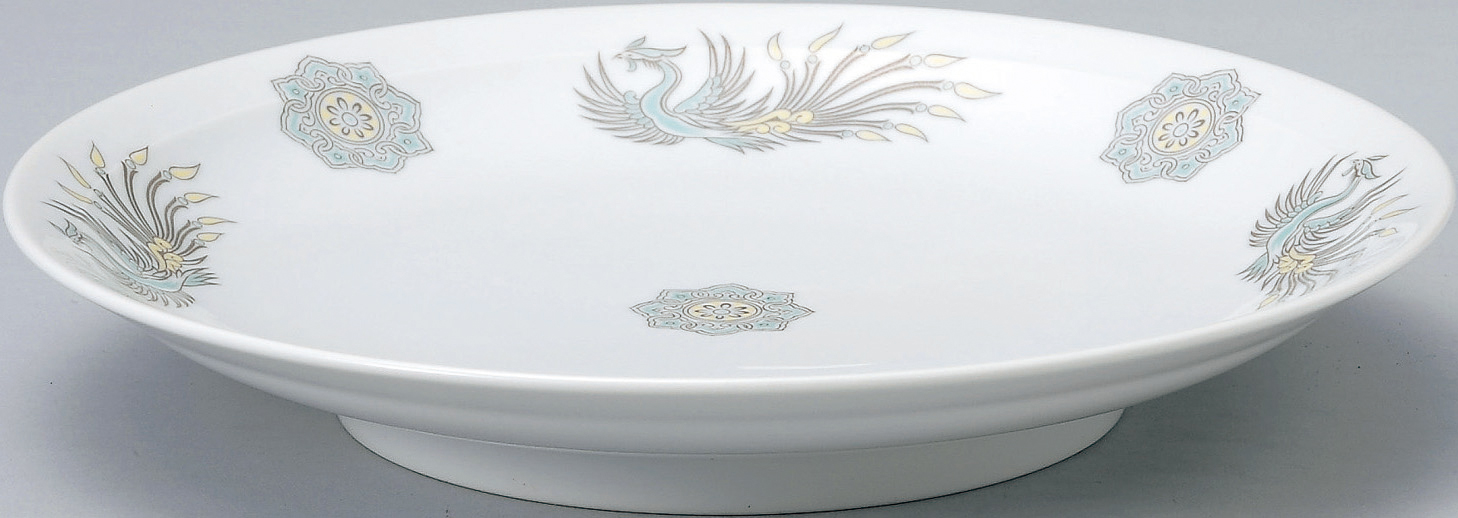 北京 イングレーズ リム高台28cm皿 28×4.3cm