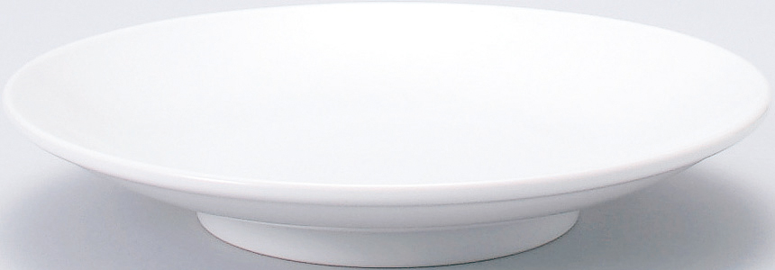 白中華 メタ玉高台24cm皿 240x44mm