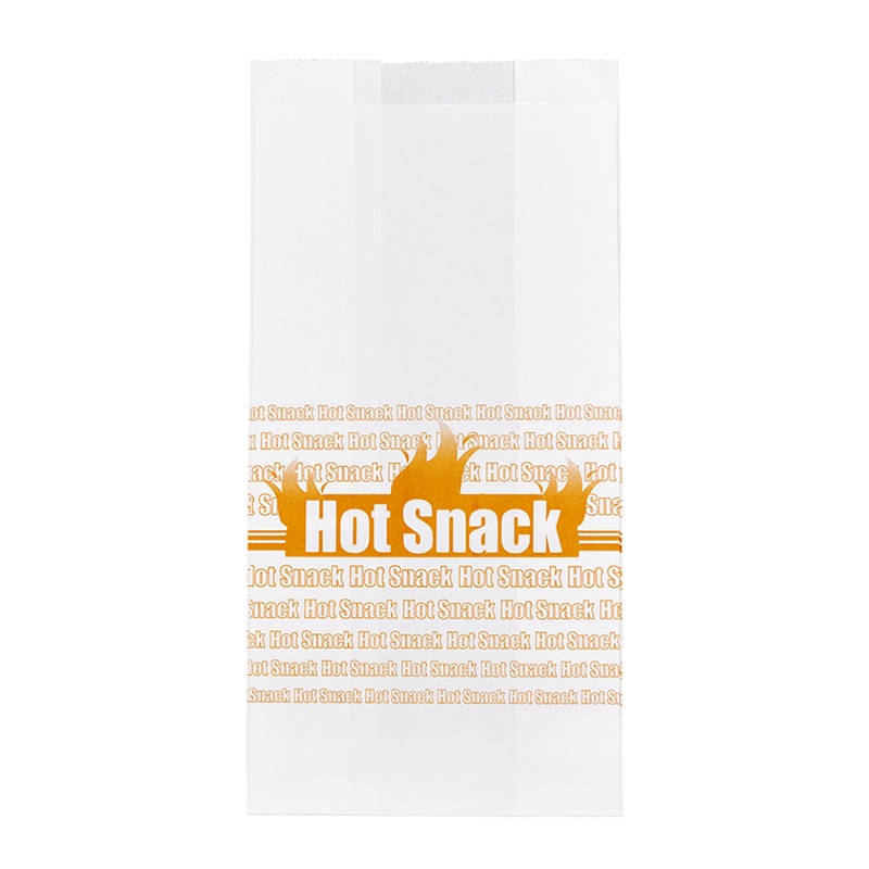 【業務用】【パン包材】大阪ポリエチレン販売　ホットスナックマチ付袋(耐油紙) No.316(大)　8242　120(マチ70)×230+15　4000枚入り