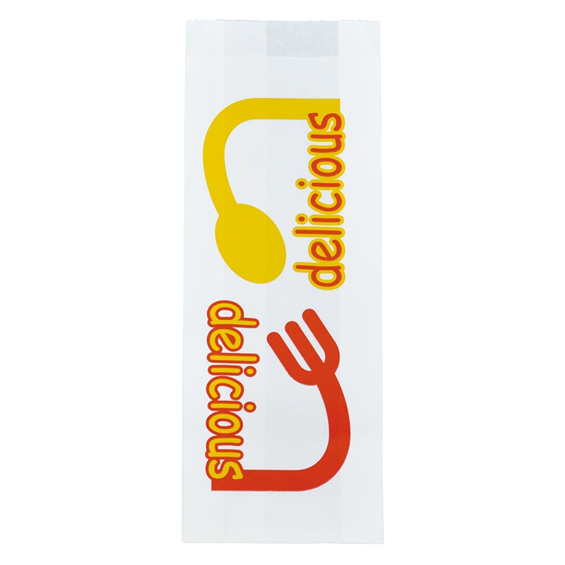 【業務用】【パン包材】大阪ポリエチレン販売　スナック袋(耐油紙) No.321 A柄(大)　8247　100(マチ45)×245+15　5000枚入り