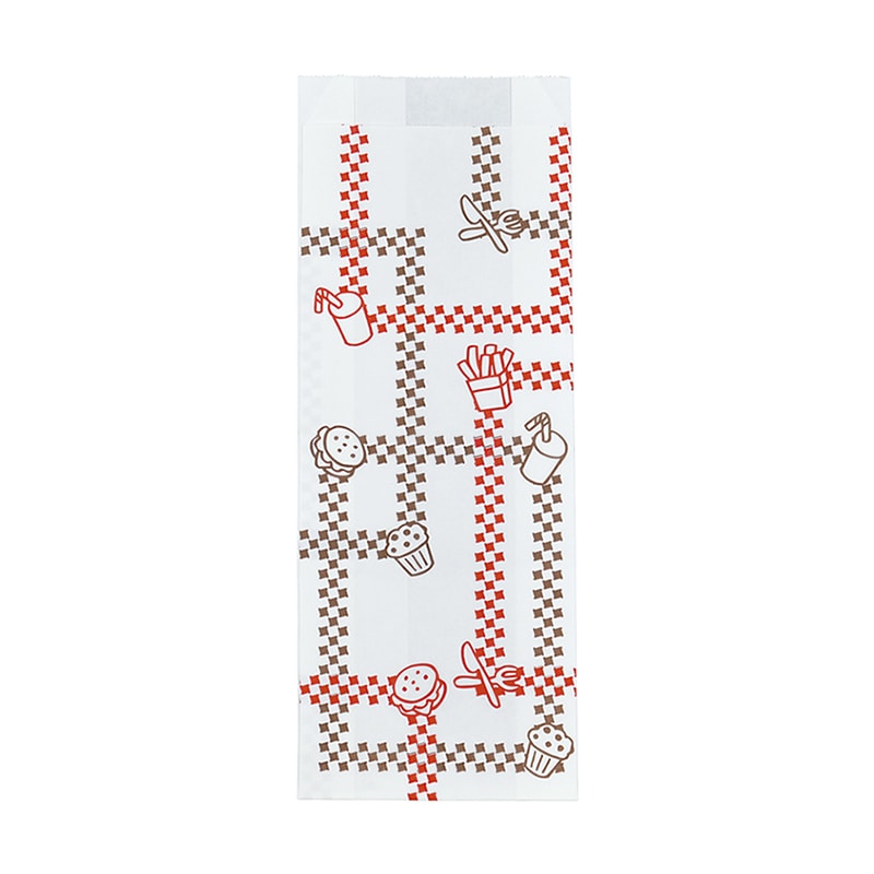 【業務用】【パン包材】大阪ポリエチレン販売　スナック袋(耐油紙) No.324 B柄(小)　8250　80(マチ45)×225+15　6000枚入り