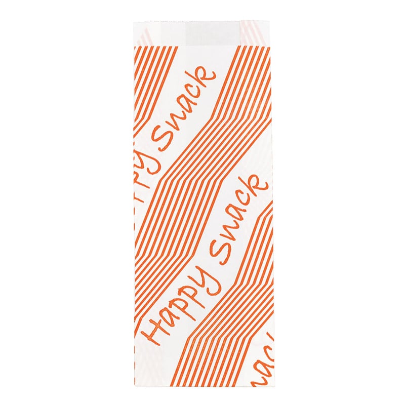 【業務用】【パン包材】大阪ポリエチレン販売　スナック袋(耐油紙) No.325 C柄(大)　8251　100(マチ45)×245+15　5000枚入り