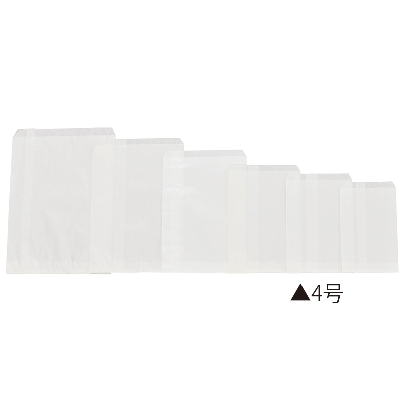 【業務用】【パン包材】大阪ポリエチレン販売　純白平袋 4号　8254　140×195+15　4000枚入り