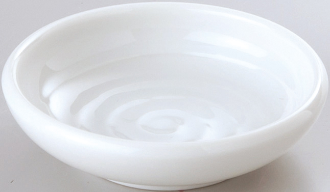 鳴門 白 8cm深皿 8.3×2.3cm