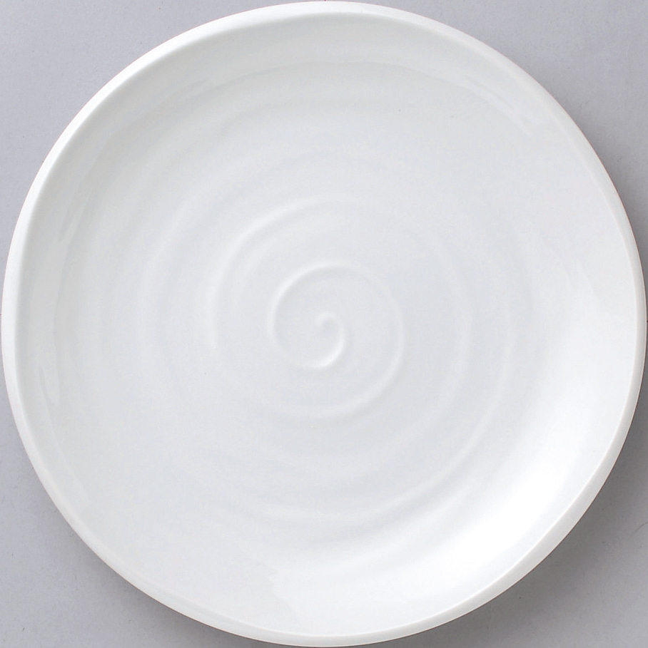 鳴門 白 25cm皿 24.8×3.3cm