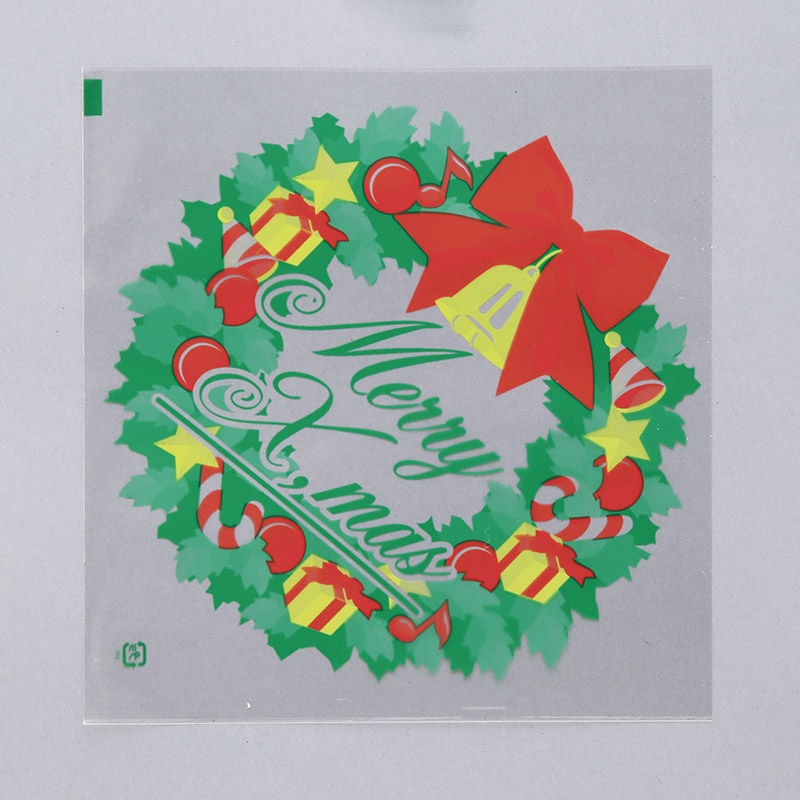 【業務用】【パン包材】大阪ポリエチレン販売　バーガー袋(クリスマス柄)　8828　OP0.03×180角　100枚/ケース×20ケース