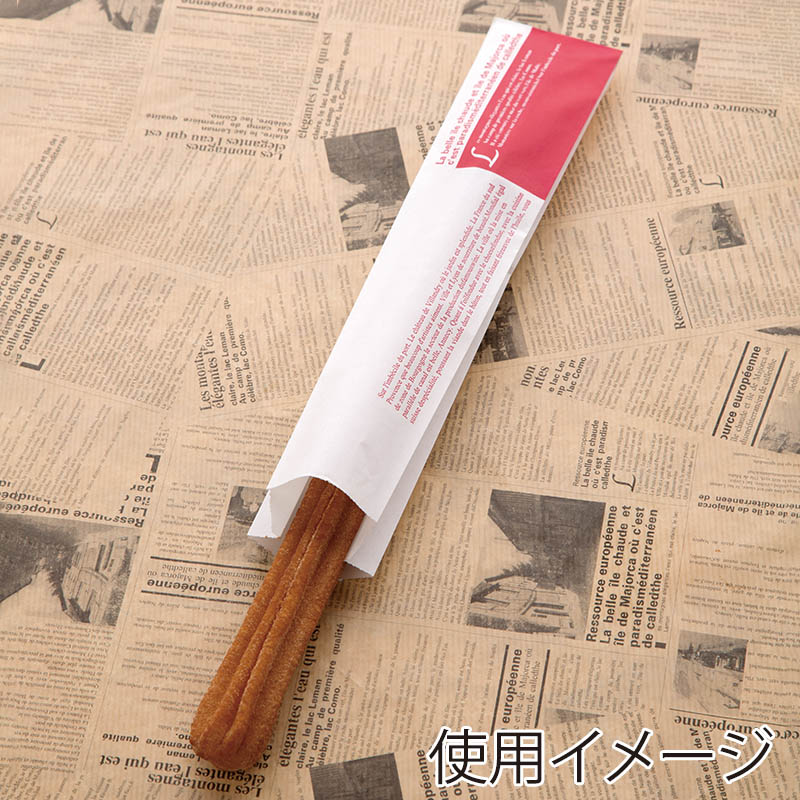 【業務用】【パン包材】大阪ポリエチレン販売　CRS-1 チュロス袋　8844　55(マチ25)×255+13　1000枚入り