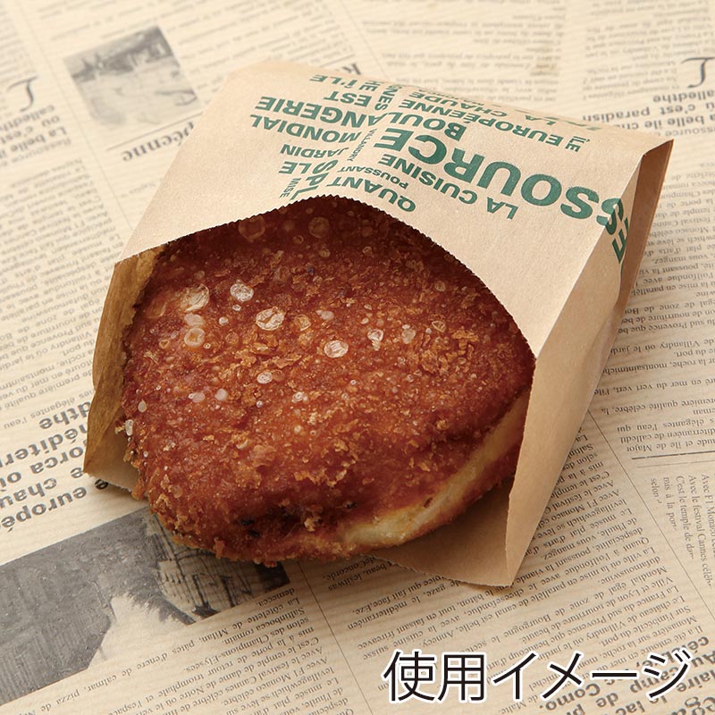 【業務用】【パン包材】大阪ポリエチレン販売　No.214 ヨーロピアンハーフムーン(茶)　8865　90(マチ35)×(62+45)　1000枚入り