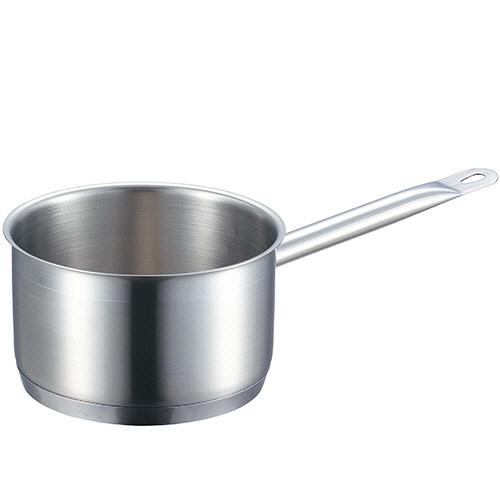 18-8 プロシェフ IH 深型片手鍋(蓋無)(目盛付)PRO CHEF 200V電磁調理器対応  底部三層鋼  計量メモリ付 内径24cm