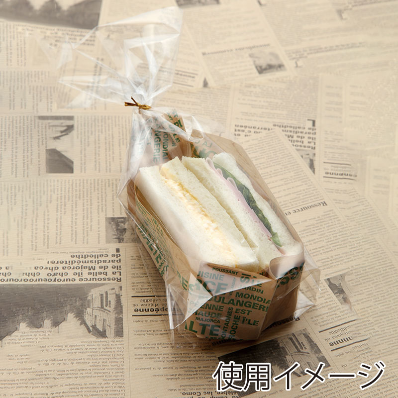 【業務用】【パン包材】大阪ポリエチレン販売　スリーブパック サンド用PP底マチ袋(無地)　8938　140×260+底マチ30　1000枚入り