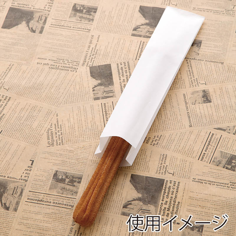 【業務用】【パン包材】大阪ポリエチレン販売　CRS-2 チュロス袋(無地)　8942　55(マチ25)×255+13　1000枚入り