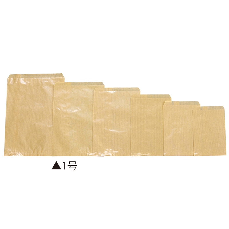 【業務用】【パン包材】大阪ポリエチレン販売　無地規格紙袋(茶筋) 1号　8948　200×275+15　2000枚入り