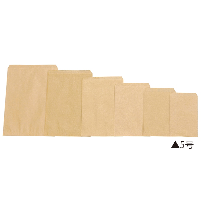 【業務用】【パン包材】大阪ポリエチレン販売　無地規格紙袋(茶) 5号　8951　120×175+15　4000枚入り