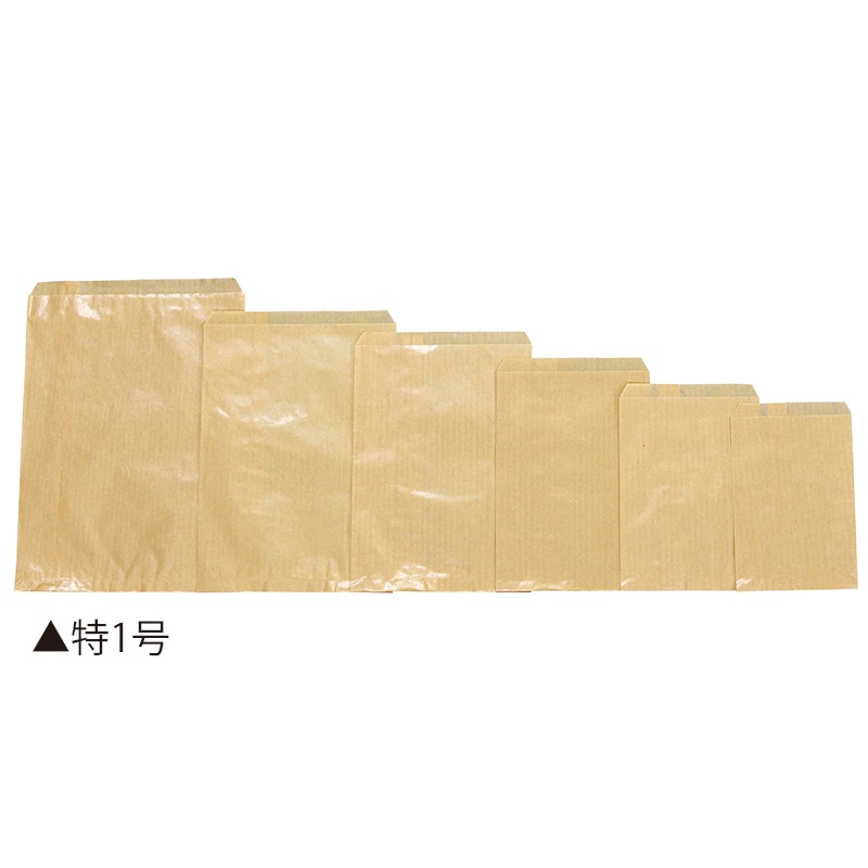 【業務用】【パン包材】大阪ポリエチレン販売　無地規格紙袋(茶筋) 特1号　8952　230×305+15　2000枚入り
