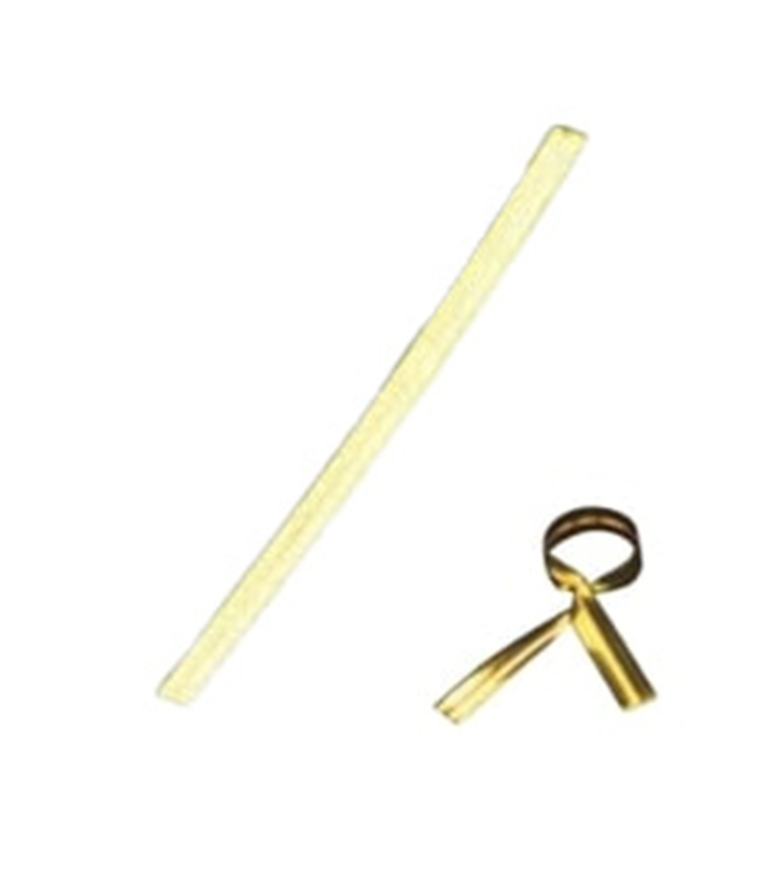 【業務用】【パン包材】大阪ポリエチレン販売　ビニタイ 金　9324　4×80mm　2000枚/ケース×6ケース