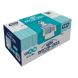 【業務用】【ケース販売】【繰り返し使用】尚美堂　フジナップ　フジカウンタ一クロス箱入厚手大判 グリーン　942200　60×61cm　180枚(30枚×6箱)/ケース×1ケース　清潔用品