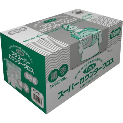 【業務用】【ケース販売】【繰り返し使用可能】尚美堂　フジナップ　フジスーパーカウンタークロス箱入薄手 ホワイト 942300　35×60cm　600枚(100枚×6箱)/ケース×1ケース　厨房用品 消耗品