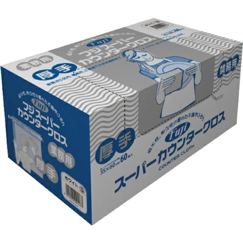 【業務用】【ケース販売】【繰り返し使用可能】尚美堂　フジナップ　フジス一パ一力ウンタ一クロス箱入厚手 ホワイト　944300　35×60cm　360枚(60枚×6箱)/ケース×1ケース　厨房用品 消耗品