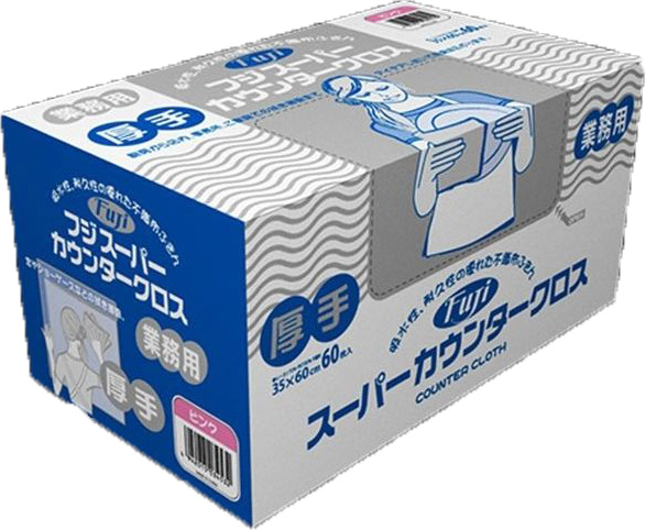 【業務用】【ケース販売】【繰り返し使用可能】尚美堂　フジナップ　フジス一パ一力ウンタ一クロス箱入厚手 ピンク　944400　35×60cm　360枚(60枚×6箱)/ケース×1ケース　厨房用品 消耗品