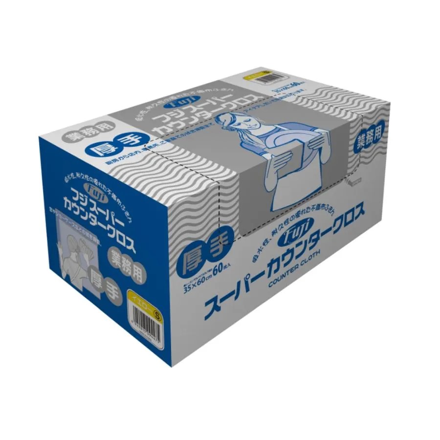 【業務用】【ケース販売】【繰り返し使用可能】尚美堂　フジナップ　フジス一パ一力ウンタ一クロス箱入厚手 イエロー　944700　35×60cm　360枚(60枚×6箱)/ケース×1ケース　厨房用品 消耗品