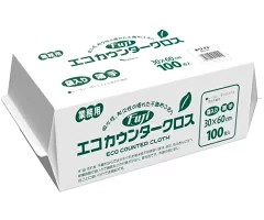 【業務用】【ケース販売】【使い捨て】尚美堂　フジナップ　フジエコカウンタークロス袋入薄手　白　ホワイト　94510　1200枚(100枚×12袋)/ケース×1ケース　30×60cm