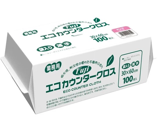 【業務用】【ケース販売】【使い捨て】尚美堂　フジナップ　フジエコカウンタークロス袋入薄手　ピンク　94530　1200枚(100枚×12袋)/ケース×1ケース　30×60cm