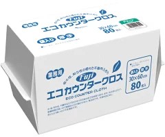 【業務用】【ケース販売】【使い捨て】尚美堂　フジナップ　フジエコカウンタークロス袋入厚手　グリーン　94740　30×60cm　720枚(80枚×9袋)/ケース×1ケース